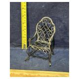 Metal miniature armchair