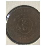 Shield 2 cent coin