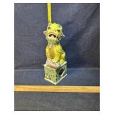 Antique Chinese Famille Verte Porcelain Fu Dog