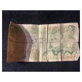 Vintage Iranian paper money
