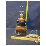 Old insulator made into a lamp