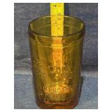 Jack & Jill amber glass