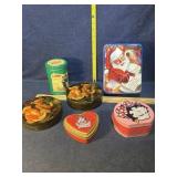 Tins, plastic and tin