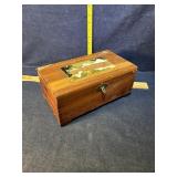 Wooden box with mirrored inside