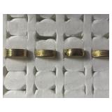 Mens Gold tone wedding rings