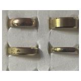 Mens Gold tone wedding rings