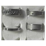 Mens silver tones Wedding rings