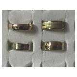 Mens Gold tone wedding rings