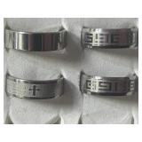 Mens silver tones Wedding rings
