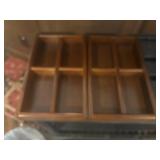 2 wood organizers