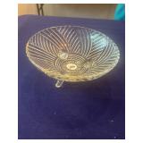 Footed glass bowl