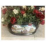 Chinoiserie porcelain footbath planter