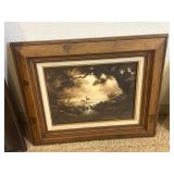 Framed deer wall art