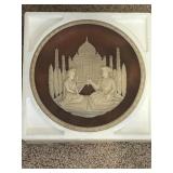 Hand Crafted Solid Incolay Stone Collector Plate