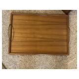 Wood serving tray