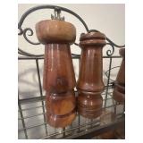 2 Med Hand Made Wood Candle Holders
