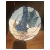 Hand painted plate with stand