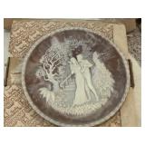 Hand Crafted Solid Incolay Stone Collector Plate