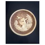 Hand Crafted Solid Incolay Stone Collector Plate