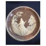 Hand Crafted Solid Incolay Stone Collector Plate