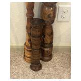 Hand Made Wood Candle Holders