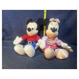 Vintage Mickey and Minnie dolls