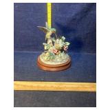 Hummingbird figurine, note chips on baby beaks