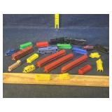 Vintage plastic mini trains