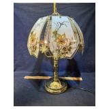 Vintage lighting, brass and glass