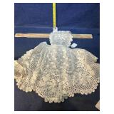 Filet crochet apron