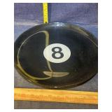 Glass 8 ball plate