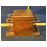 Wooden pipe & tobacco holder