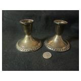Sterling weighted candle holders