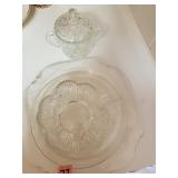 4 Vintage Glass Serving Pieces