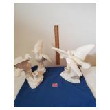 Pr of Wing Dove Candle Holders