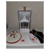 Snowman Glitter Globe & Dish & Bags