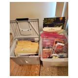 2 Bins of Misc Christmas Cards & Paper Items