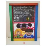 Antique Window with Educational Theme