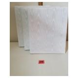 3 White Cloth Covered Photo Albums