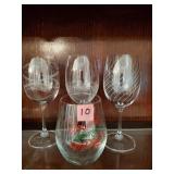 4 Pc Misc Wine Glasses