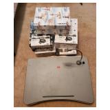 Lighted Lap Desk w/5 Photo/Video Storage Boxes