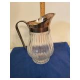Vintage Silver Plate Water Pitche with Ice Lip