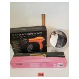 Blow Dryer, Curling Iron & Mirror