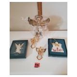 2 Lenox Ornaments with 3 Angel Decorations