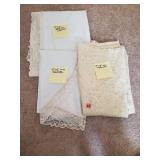 3 Various Size Table Clothes - 1 Lace & 2 Lace