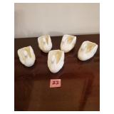 5 Swan Ceramic Trinket Containers
