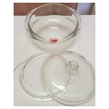 2 Pc Pyrex Bowl & 2 Misc Lids