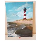 Light House with Shore Line - Painting