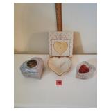Heart Shape KeepSake Box,Ring Holder & Candle