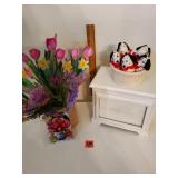 Musical KeepSake Photo Box, Paper Floral  & Pups